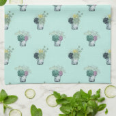 植物の幸福コレクション |多肉類 キッチンタオル (折り畳み)