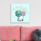 植物の幸福コレクション |多肉類 キャンバスプリント (インサイチュ (リビング))