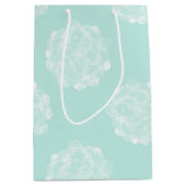 植物の幸福|のパステル調の水気が多いパターン ミディアムペーパーバッグ (正面)