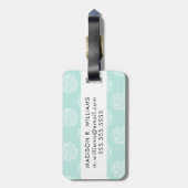 植物の幸福|のパステル調の水気が多いパターン ラゲッジタグ (裏面縦)