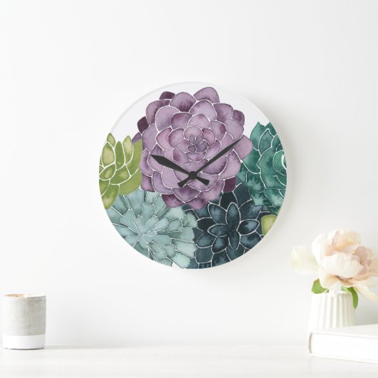 植物の幸福|は収穫愛を育てます ラージ壁時計 (ホーム)