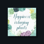 植物の幸福 |ハパインズ買は植物 キャンバスプリント<br><div class="desc">この楽しむ新鮮なクリエイティブ多肉性タイポグラフィデザインを強化し、世界にあなたに追加する製品またはワラールピース上のまわりに。アーティスト： Grace Popp</div>