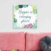 植物の幸福 |ハパインズ買は植物 キャンバスプリント (インサイチュ (リビング))