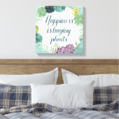 植物の幸福 |ハパインズ買は植物 キャンバスプリント (インサイチュ (寝室))