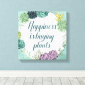 植物の幸福 |ハパインズ買は植物 キャンバスプリント (インサイチュ (ウッドフロア))