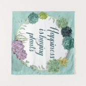 植物の幸福 |ハパインズ買は植物 タペストリー (正面(横))