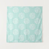 植物の幸福 |パステル多肉植物パターン タペストリー (正面(横))