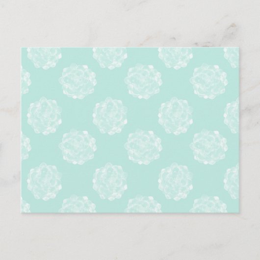 植物の幸福 |パステル多肉植物パターン ポストカード (正面)