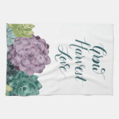 植物の幸福 |収穫愛を育てる キッチンタオル (横)