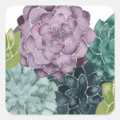 植物の幸福 |収穫愛を育てる スクエアシール (正面)