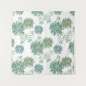 植物の幸福 |多肉性パターン タペストリー (正面(横))