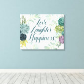 植物の幸福 愛の笑いの幸せ キャンバスプリント (インサイチュ (ウッドフロア))