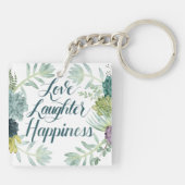 植物の幸福 愛の笑いの幸せ キーホルダー (裏面)