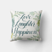 植物の幸福 愛の笑いの幸せ クッション (裏面)