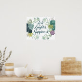 植物の幸福 愛の笑いの幸せ ポスター (キッチン)