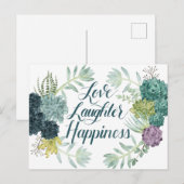 植物の幸福 愛の笑いの幸せ ポストカード (正面/裏面)