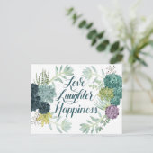 植物の幸福 愛の笑いの幸せ ポストカード (スタンド正面)