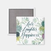 植物の幸福 愛の笑いの幸せ マグネット (正面/裏面)