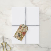 植物の幻想コラージュ スクラップブック用紙 ギフトタグ (より糸付き)