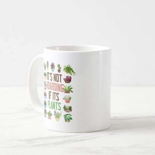 植物の庭それが植物もしを保持していない コーヒーマグカップ (正面左)