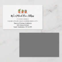 植物の庭のポットの移動アナウンス挿入カード