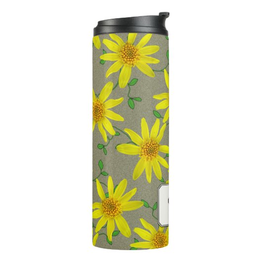 植物の庭の黄色い野生の花名前 タンブラー (回転左)