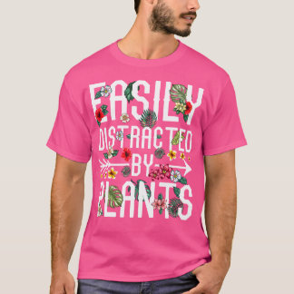 植物の庭師の花の庭に容易に気を散らす Tシャツ