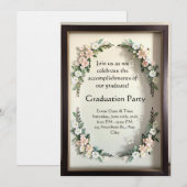 植物の影ボックス 卒業 招待状 (正面/裏面)