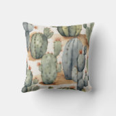 植物の恋人のパラダイスサボスウォーターカラー クッション (裏面)