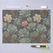 植物の恋人の多肉植物のパターン 薄葉紙 (クラフト)