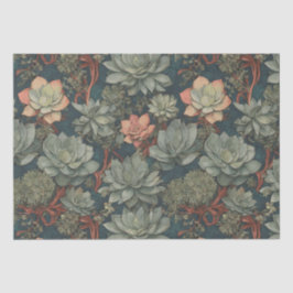 植物の恋人の多肉植物のパターン 薄葉紙