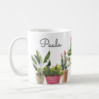 植物の恋人の水彩画の植物の芸術のコーヒー・マグ コーヒーマグカップ
