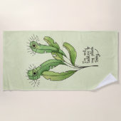植物の恋人プン内向的なおもしろい庭師 ビーチタオル (正面)