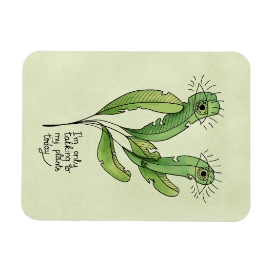 植物の恋人プン内向的なおもしろい庭師 マグネット (横)