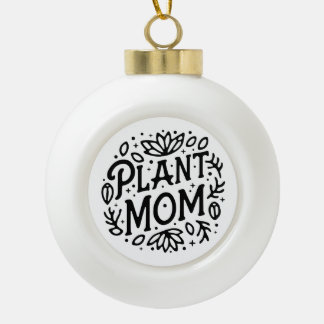 植物の恋人引用文レトロエレガント美白 セラミックボールオーナメント