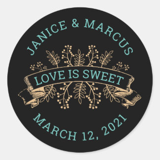 植物の愛は甘いステッカー ラウンドシール