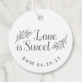 植物の愛は甘い結婚のラウンド フェイバータグ (正面)