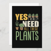 植物の愛好家すべての植物が本当に必要 サンキューカード (正面/裏面)