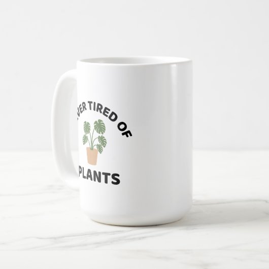 植物の愛好家に飽きおもしろいない コーヒーマグカップ (正面左)