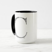 植物の手紙Cのマグ、エリザベスSampson著芸術 マグカップ (正面左)