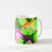 植物の抽象バナナの葉 コーヒーマグカップ (正面右)