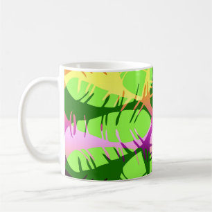 植物の抽象バナナの葉 コーヒーマグカップ