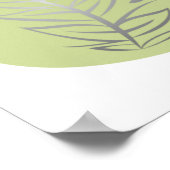 植物の抽象的なラインアート ポスター (角)