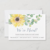 植物の新住所のお知らせ 水彩ひまわり