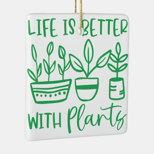 植物の方が良い セラミックオーナメント (右)