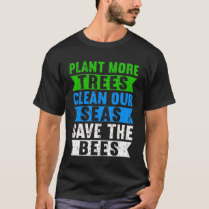 植物の木きれいな海の気候変動10代の地球D Tシャツ