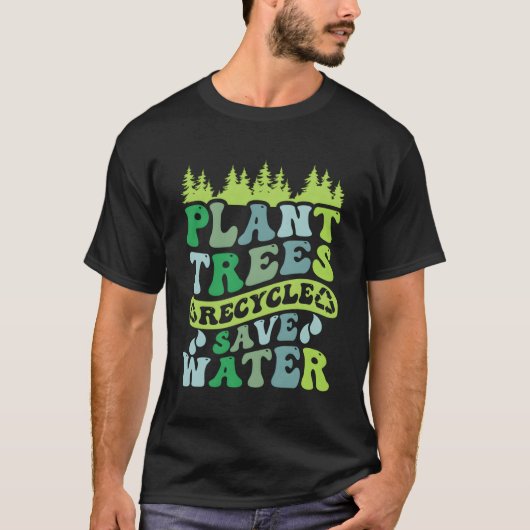 植物の木の救リサイクル水Eh Day Tシャツ (正面)