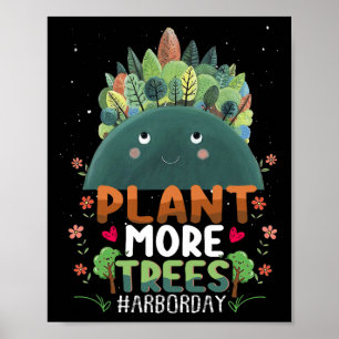 植物の木の木ハガーアースの日アーバーデイかわいいG ポスター