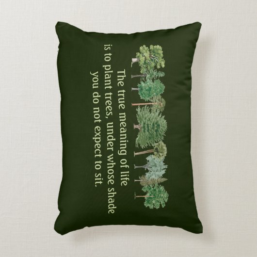 植物の木の陰の生活環境の意味 アクセントクッション (正面(垂直))