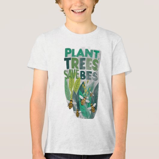植物の木救蜂 トライブレンドTシャツ (正面)